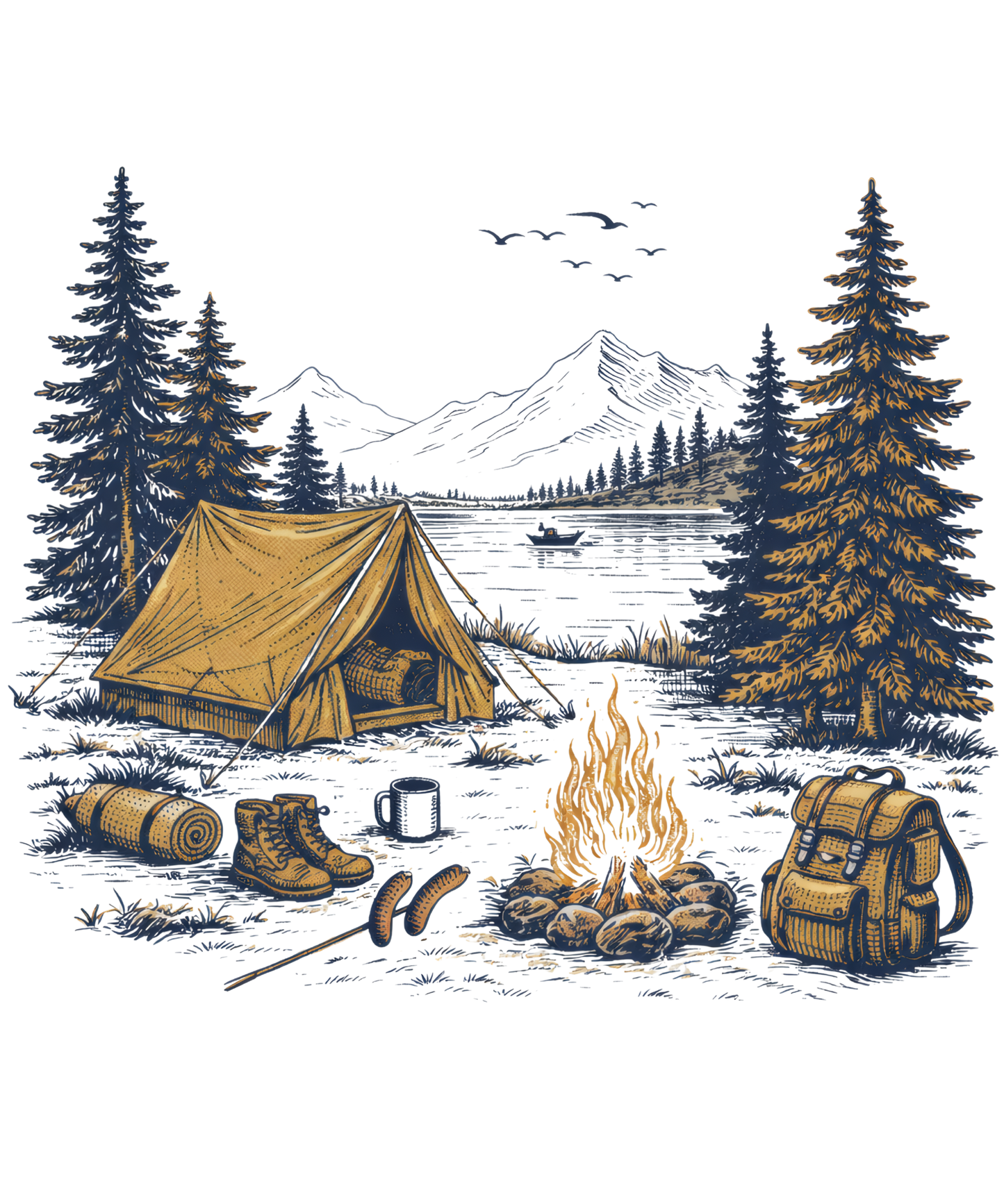 Vintage campfire